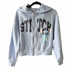 Disney Stitch at Primark Light Blue Zip Up Hoodie Jacket size medium